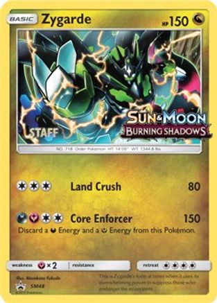 SM Promos  Zygarde - SM48 (Prerelease) [Staff]  - Holofoil - Promo