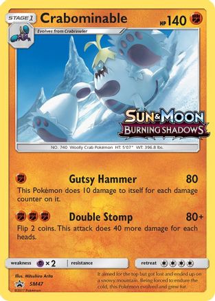 SM Promos  SM47 Crabominable  - Holofoil - Promo