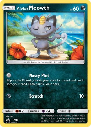 SM Promos  SM51 Alolan Meowth  - Promo