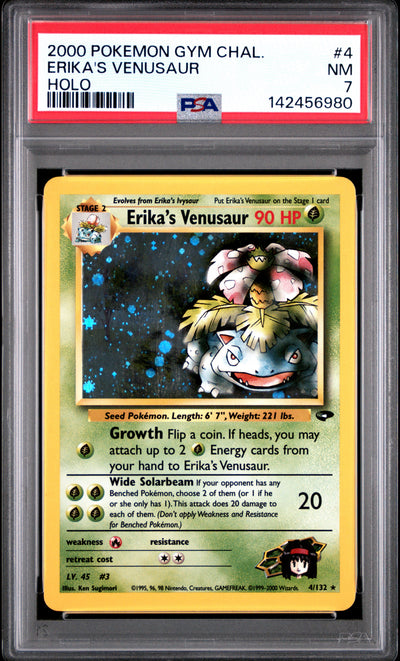 Gym Challenge  004/132 PSA7 #142456980 Erika's Venusaur  - Unlimited Holofoil - Holo Rare