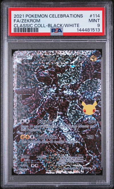 Celebrations Classic Collection  114/114 PSA9 #144481513 Zekrom  - Holofoil - Classic Collection
