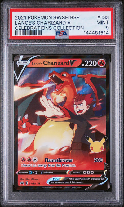 SWSH Sword & Shield Promo Cards  SWSH133 PSA9 #144481514 Lance's Charizard V  - Holofoil - Promo