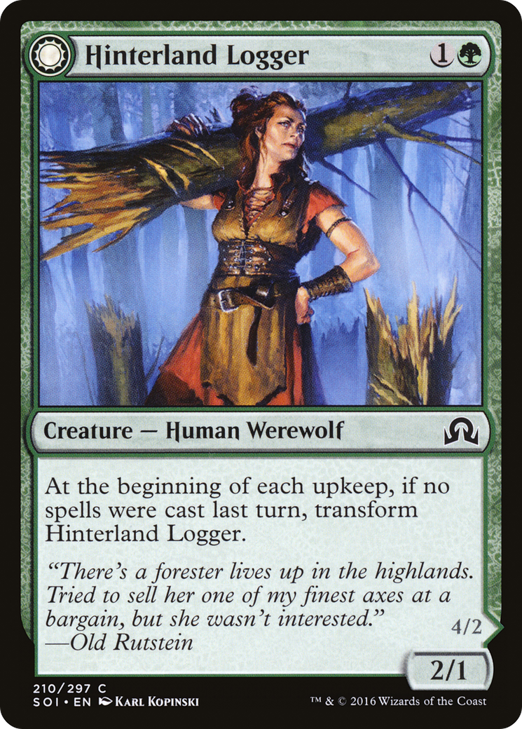 Shadows over Innistrad - (SOI-210) - Hinterland Logger: (Double Faced Transform)