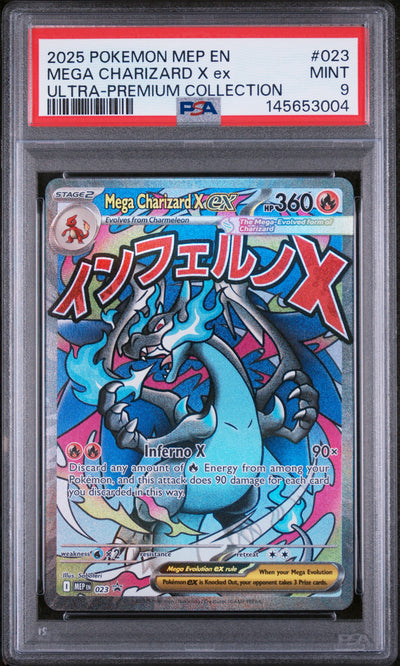 ME Mega Evolution Promo  023 PSA9 #145653004 Mega Charizard X ex  - Holofoil - Promo