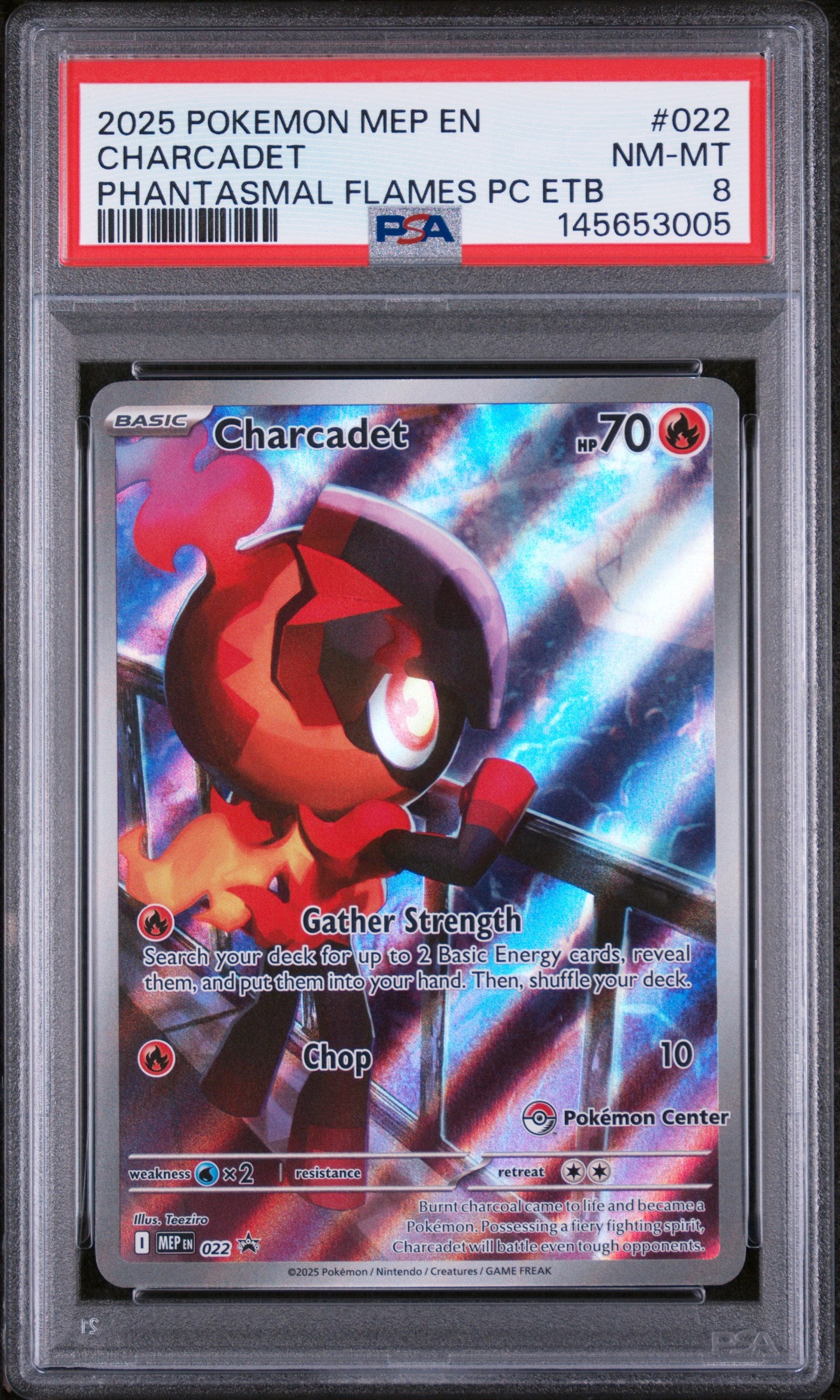 ME Mega Evolution Promo  022 PSA8 #145653005 Charcadet  - Holofoil - Promo (Pokemon Center)