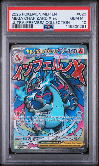 ME Mega Evolution Promo  023 PSA10 #145800291 Mega Charizard X ex  - Holofoil - Promo