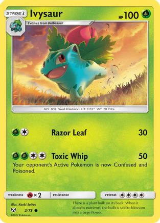 Shining Legends  002/73 Ivysaur  - Common