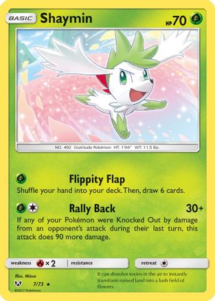 Shining Legends  007/73 Shaymin  - Reverse Holofoil - Holo Rare