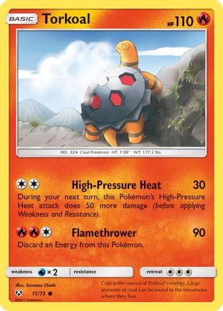 Shining Legends  011 Torkoal  - Reverse Holofoil - Common