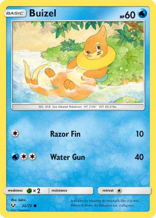 Shining Legends  022/73 Buizel  - Reverse Holofoil - Common