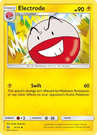 Shining Legends  031/73 Electrode  - Reverse Holofoil - Uncommon