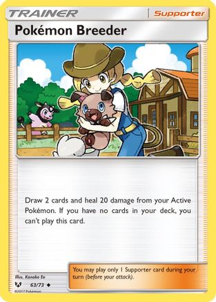 Shining Legends  063/73 Pokemon Breeder  - Uncommon