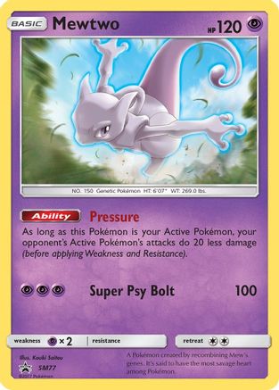SM Promos  SM77 Mewtwo  - Holofoil - Promo