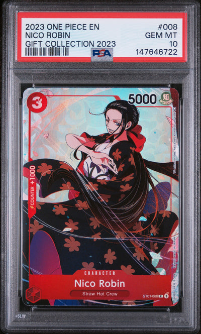 One Piece Promotion Cards  ST01-008 PSA10 #147646722 Nico Robin (Gift Collection 2023) (ST01-008)  - Foil - Common