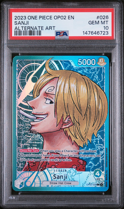 Paramount War  OP02-026 PSA10 #147646723 Sanji (Alternate Art) (OP02-026)  - Foil - Leader
