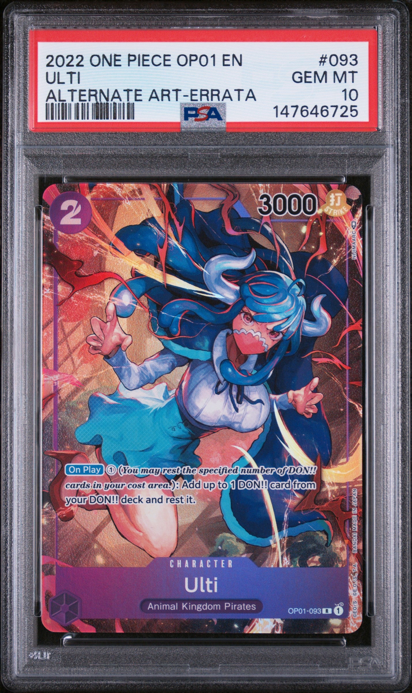 Romance Dawn  OP01-093 PSA10 #147646725 Ulti (Parallel) (OP01-093)  - Foil - Rare