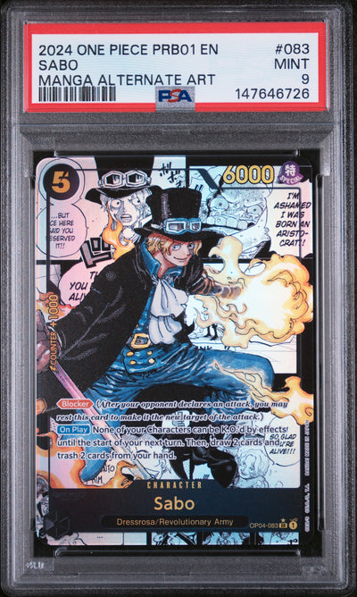 Premium Booster The Best  OP04-083 PSA9 #147646726 Sabo (OP04-083) (Manga) (OP04-083)  - Foil - Super Rare