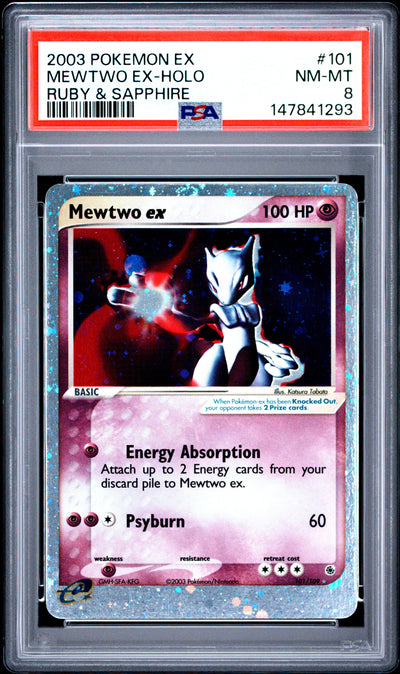 Ruby and Sapphire 101/109 PSA8 #147841293 Mewtwo ex  - Holofoil - Ultra Rare