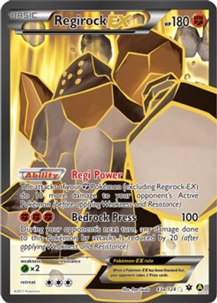 Alternate Art Promos /124 Regirock EX - 43a/124  - Holofoil - Promo