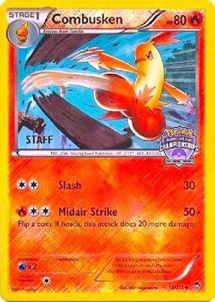 League & Championship Cards /111 Combusken - 13/111 (Arena Cup Championships) [Staff]  - Reverse Holofoil - Promo