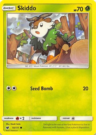 SM  Crimson Invasion  010/111 Skiddo  - Reverse Holofoil - Common