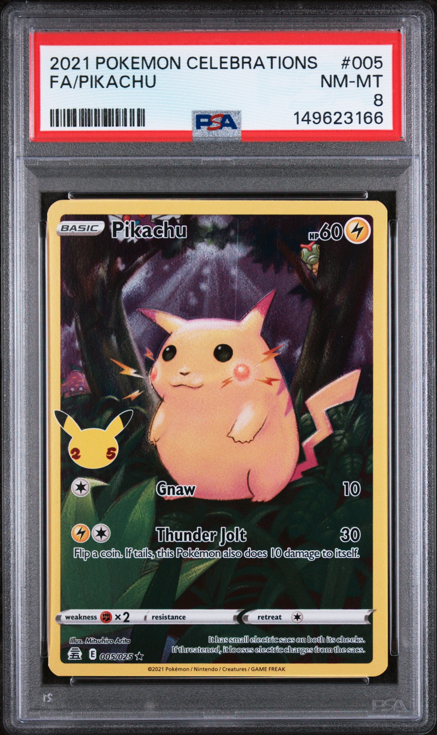 Celebrations  005/025 PSA8 #149623166 Pikachu  - Holofoil - Holo Rare