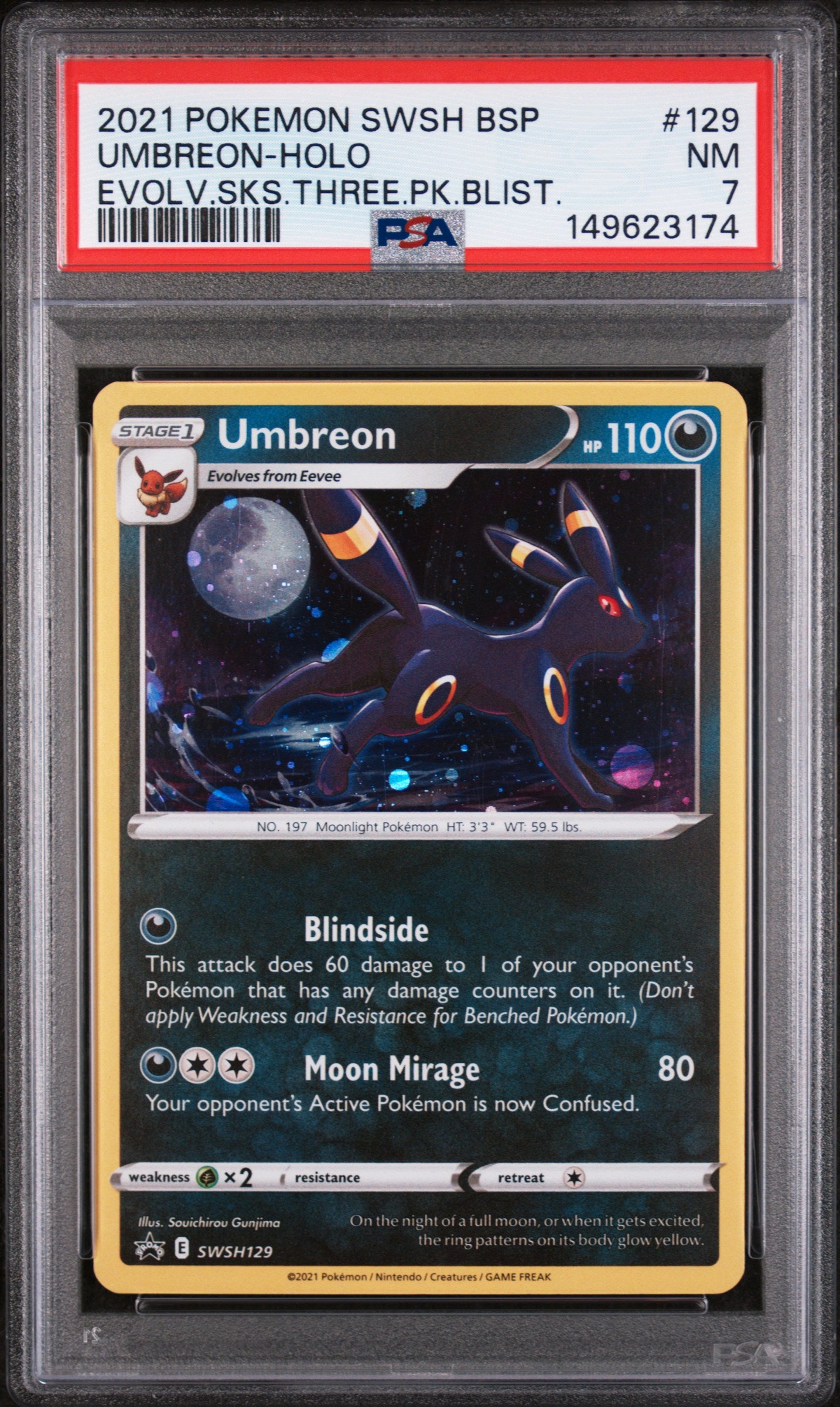 SWSH Sword & Shield Promo Cards  SWSH129 PSA7 #149623174 Umbreon  - Holofoil - Promo