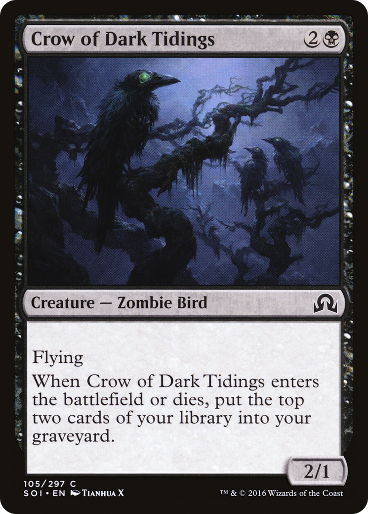 Shadows over Innistrad - (SOI-105) - Crow of Dark Tidings