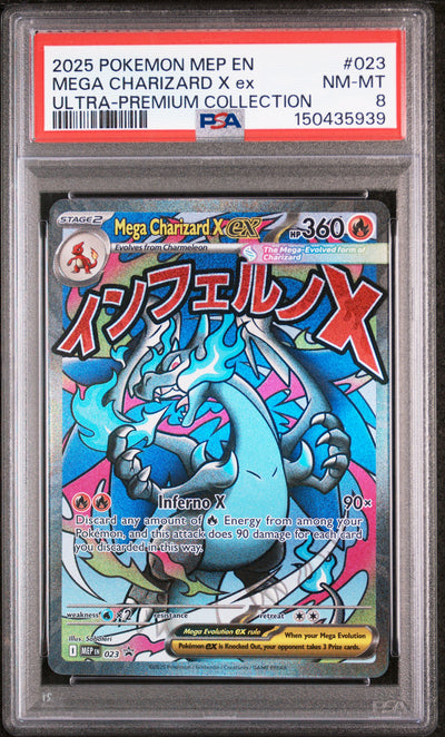 ME Mega Evolution Promo  023 PSA8 #150435939 Mega Charizard X ex  - Holofoil - Promo