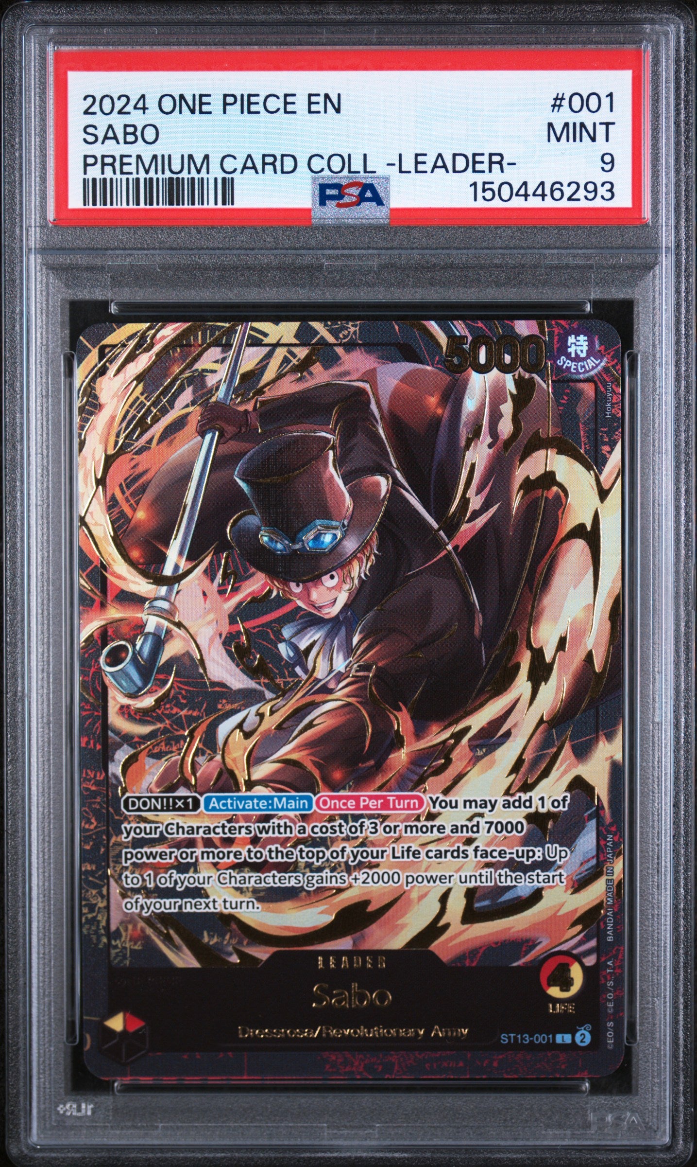 One Piece Promotion Cards  ST13-001 PSA9 #150446293 Sabo (Premium Card Collection -Leader Collection-) (ST13-001)  - Foil - Leader