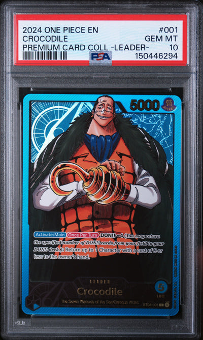 One Piece Promotion Cards  ST03-001 PSA10 #150446294 Crocodile (Premium Card Collection -Leader Collection-) (ST03-001)  - Foil - Leader