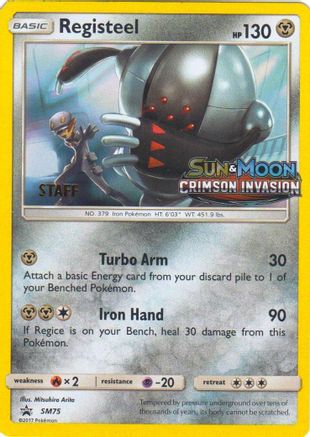 SM Promos  Registeel - SM75 (Prerelease) [Staff]  - Holofoil - Promo