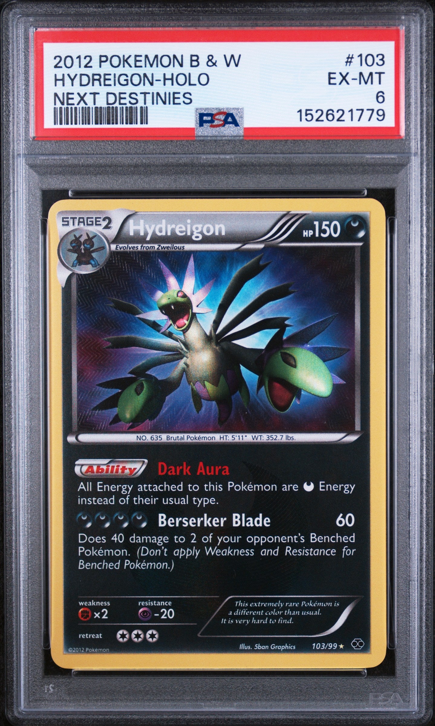 Next Destinies  103 PSA6 #152621779 Hydreigon  - Holofoil - Secret Rare