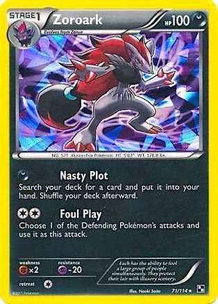 Blister Exclusives /114 Zoroark - 71/114 (Cracked Ice Holo)  - Holofoil - Promo