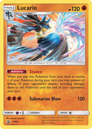 SM Promos  SM54 Lucario  - Holofoil - Promo