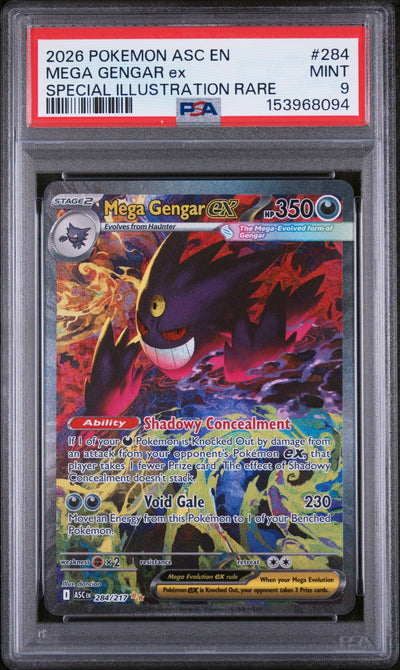 ME Ascended Heroes  284/217 PSA9 #153968094 Mega Gengar ex  - Holofoil - Special Illustration Rare