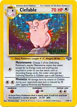 WoTC Promo  001/64 Clefable (Prerelease)  - Holofoil - Promo