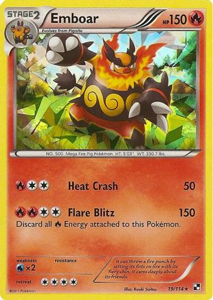 Deck Exclusives  019/114 Emboar  - Holofoil - Holo Rare