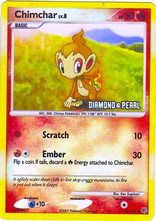 Burger King Promos /130 Chimchar - 76/130 [Diamond & Pearl]  - Reverse Holofoil - Promo