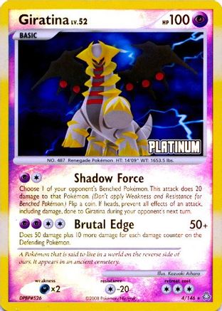 Burger King Promos  004/146 Giratina  - Reverse Holofoil - Promo