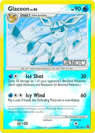 Burger King Promos  020/100 Glaceon  - Reverse Holofoil - Promo