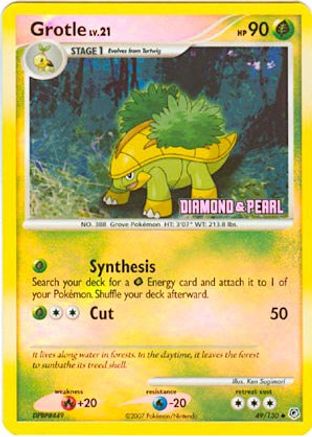 Burger King Promos /130 Grotle - 49/130 [Diamond & Pearl]  - Reverse Holofoil - Promo