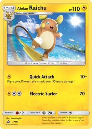 SM Promos  SM65 Alolan Raichu  - Holofoil - Promo