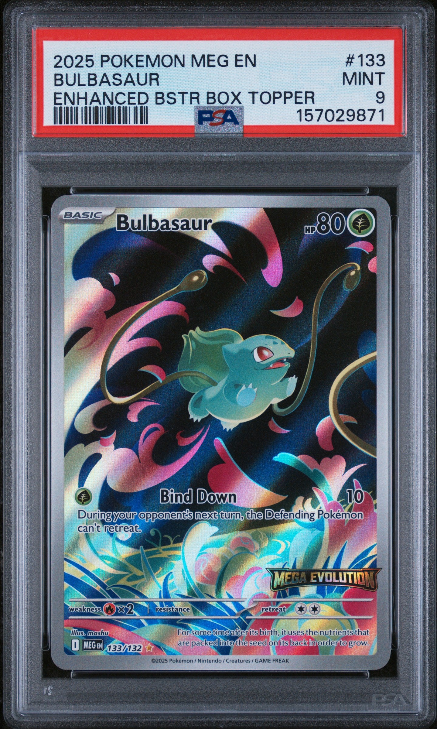 Miscellaneous Cards & Products  133/132 PSA9 #157029871 Bulbasaur  - Holofoil - Illustration Rare