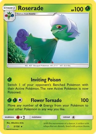SM  Ultra Prism  005/156 Roserade  - Rare