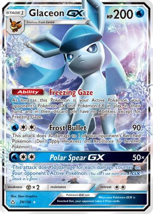 SM  Ultra Prism  039/156 Glaceon GX  - Holofoil - Ultra Rare