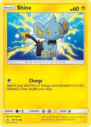 SM  Ultra Prism  046/156 Shinx (46)  - Reverse Holofoil - Common
