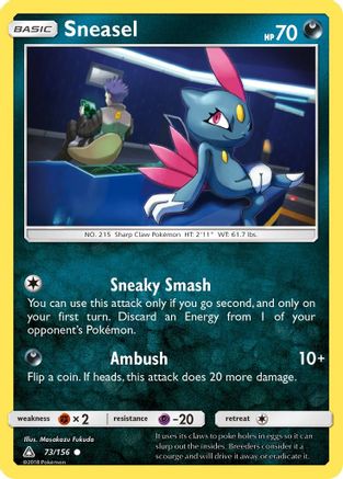 SM  Ultra Prism  073/156 Sneasel  - Common