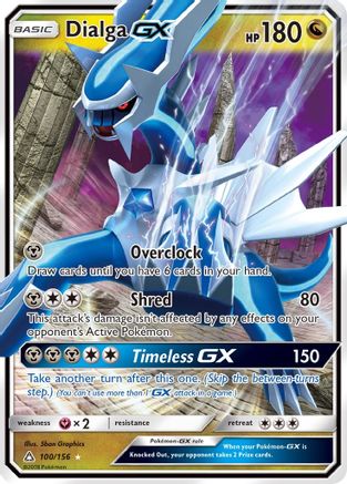 SM  Ultra Prism  100/156 Dialga GX  - Holofoil - Ultra Rare