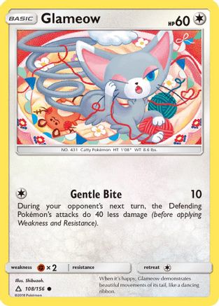 SM  Ultra Prism  108/156 Glameow  - Common